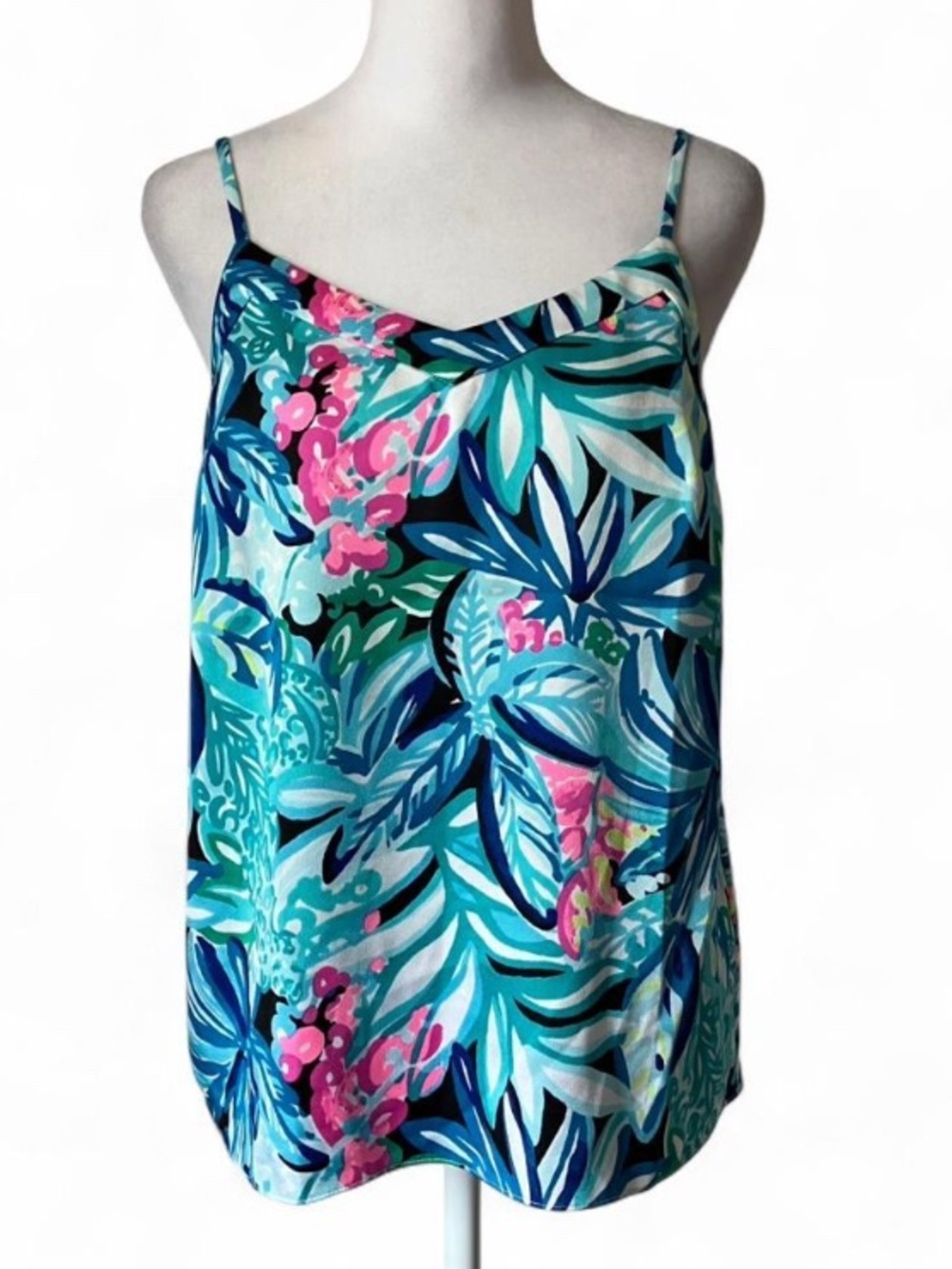 Lilly Pulitzer Margaery Cami Tropical Floral Print Sleeveless Tank Top XS - Picture 2 of 7